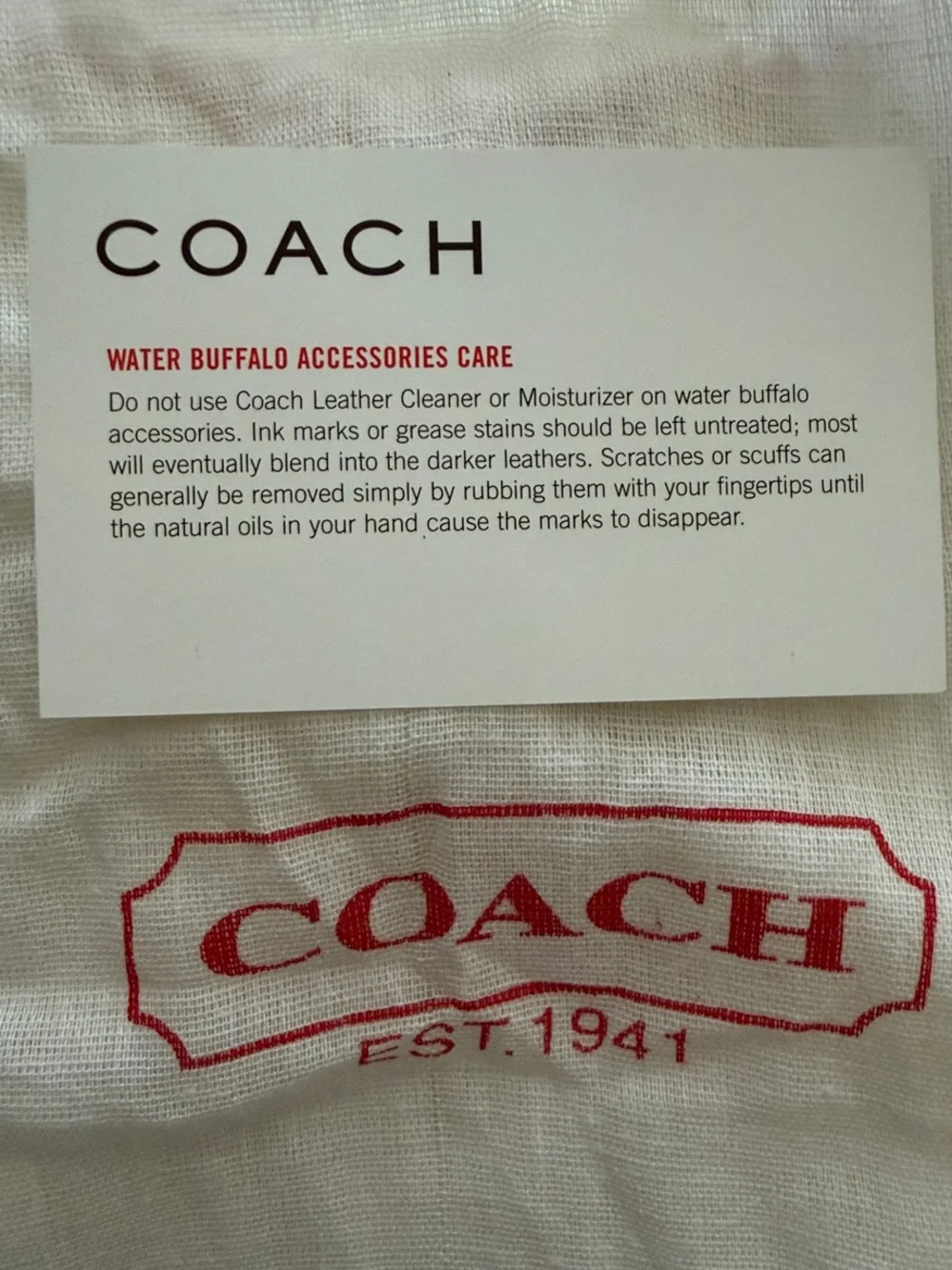 Coach Black Water Buffalo Leather Wallet/Card Case